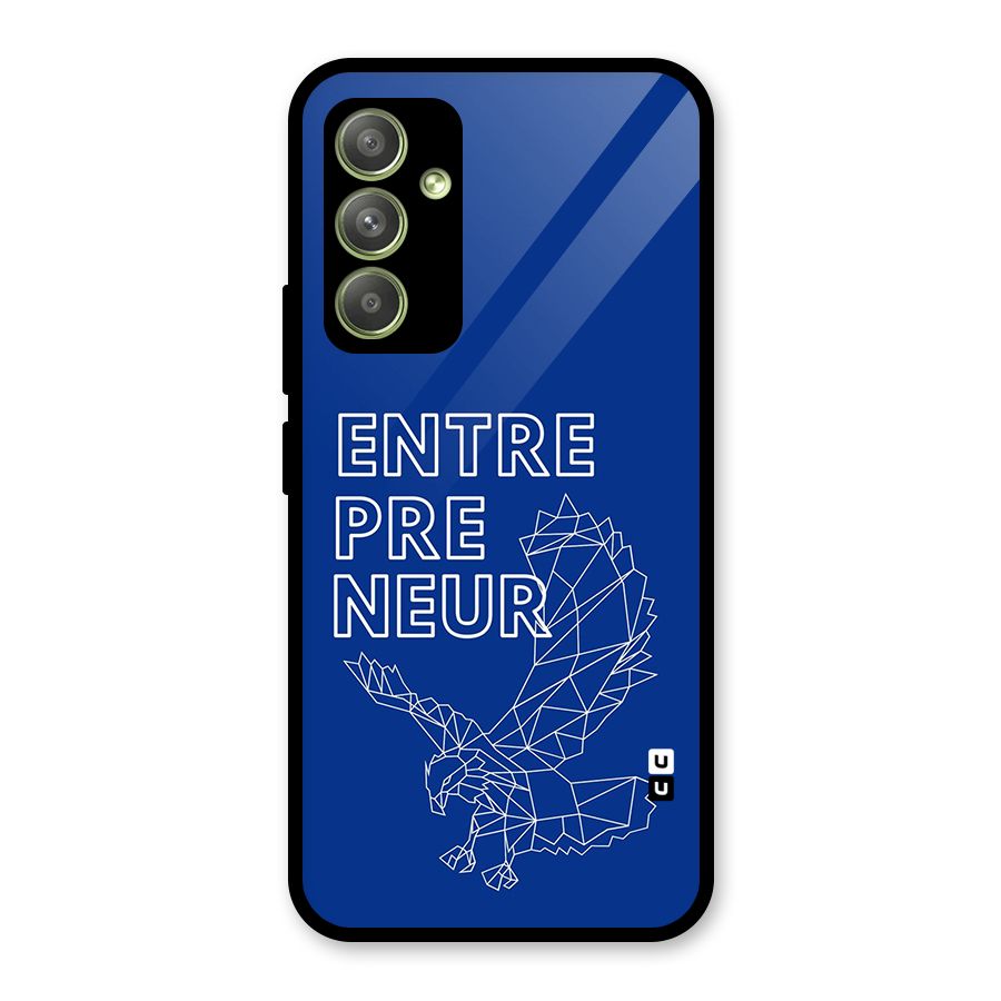 Blue Entrepreneur Glass Back Case for Galaxy A54