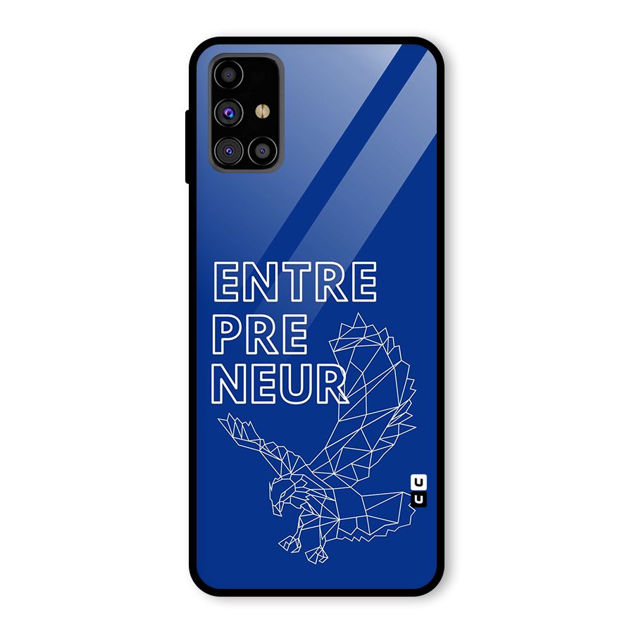 Blue Entrepreneur Glass Back Case for Galaxy M31s