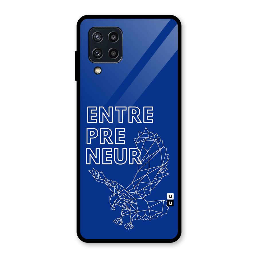 Blue Entrepreneur Glass Back Case for Galaxy M32
