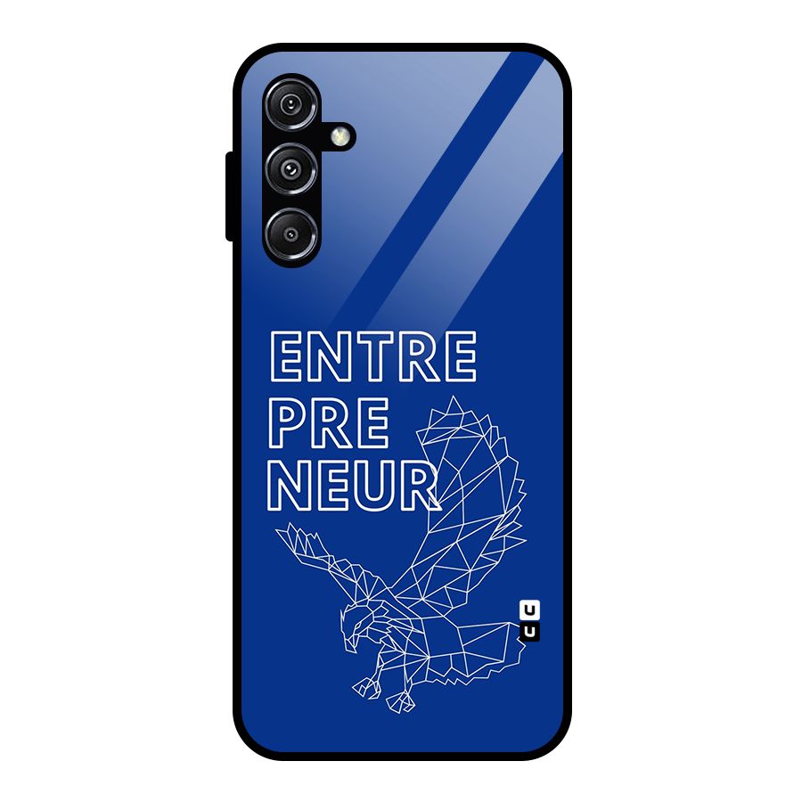 Blue Entrepreneur Glass Back Case for Galaxy M34 5G