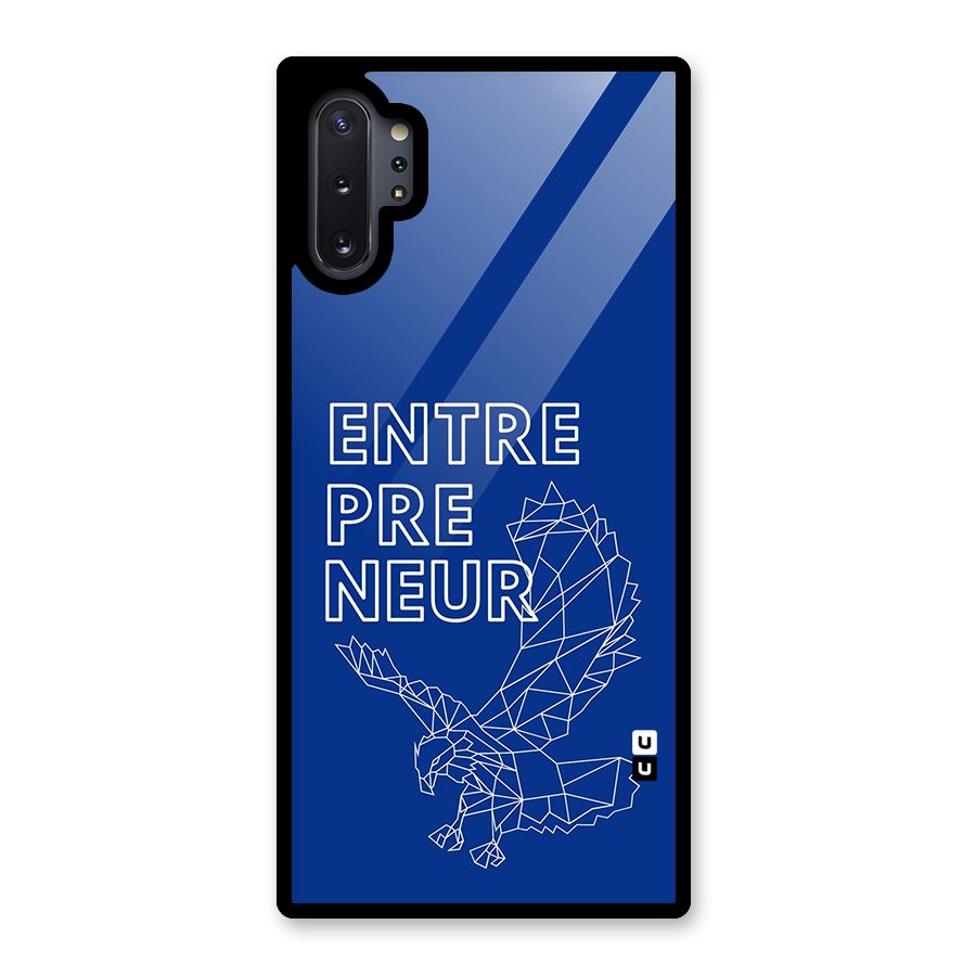 Blue Entrepreneur Glass Back Case for Galaxy Note 10 Plus