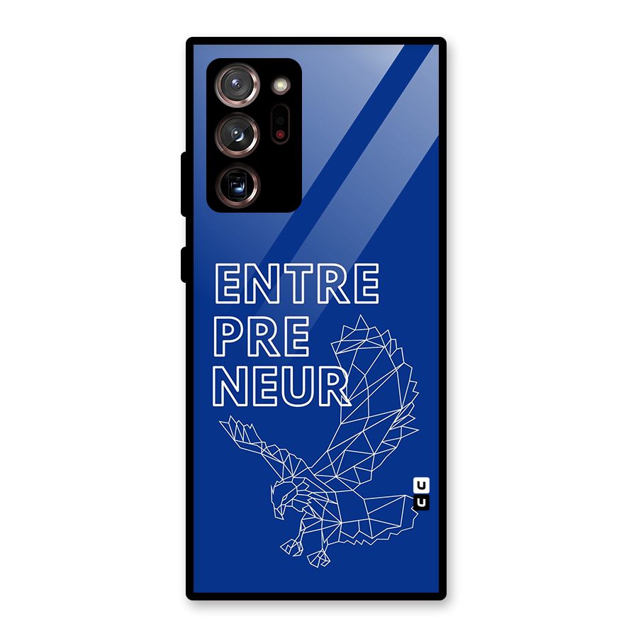 Blue Entrepreneur Glass Back Case for Galaxy Note 20 Ultra 5G