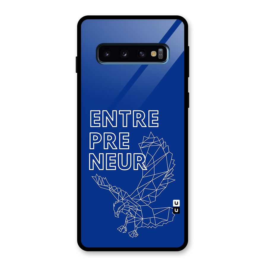 Blue Entrepreneur Glass Back Case for Galaxy S10