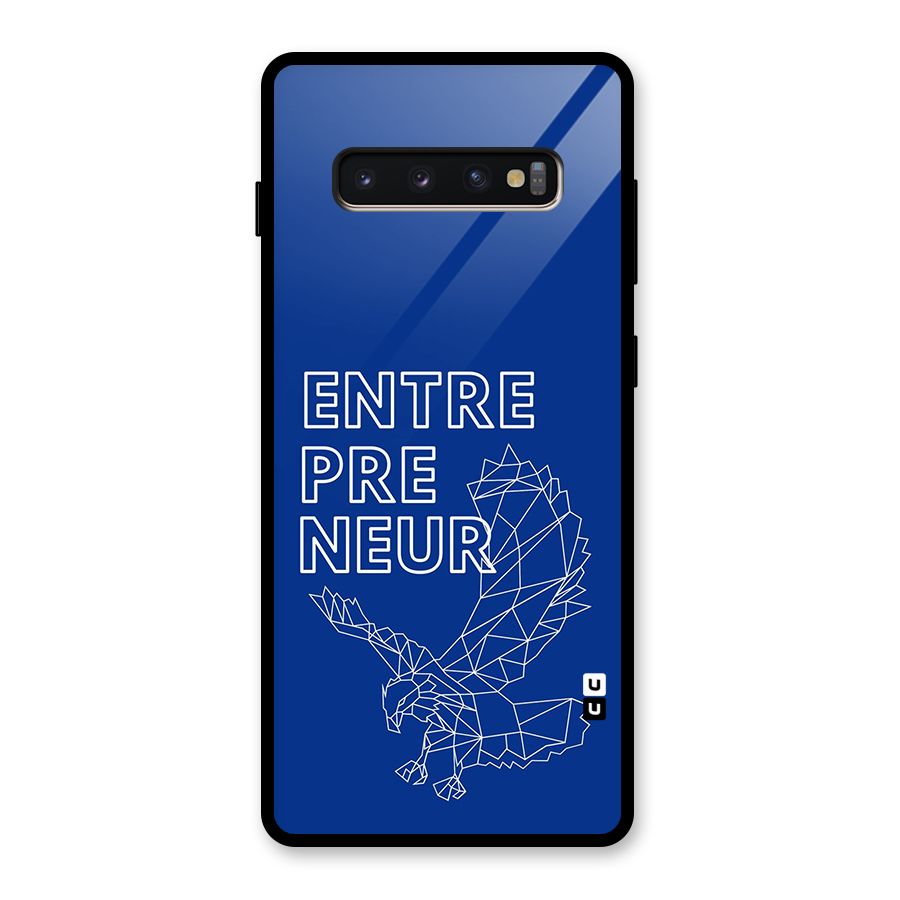 Blue Entrepreneur Glass Back Case for Galaxy S10 Plus