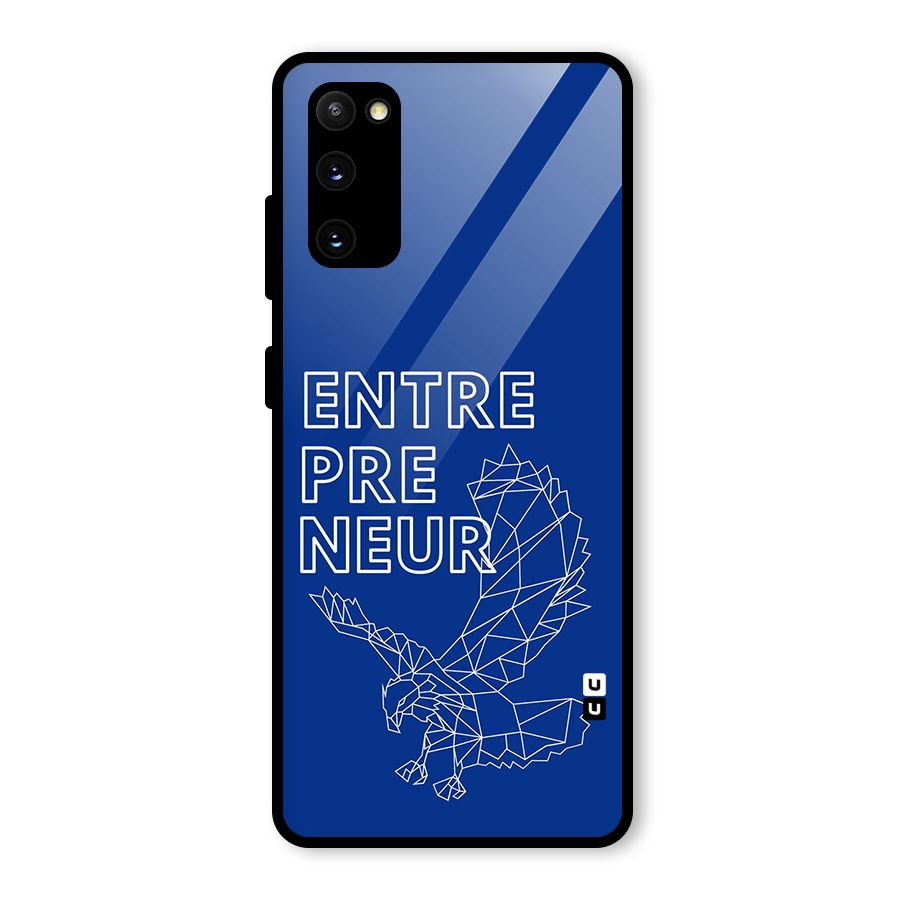 Blue Entrepreneur Glass Back Case for Galaxy S20 FE