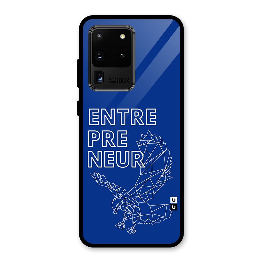 Blue Entrepreneur Glass Back Case for Galaxy S20 Ultra