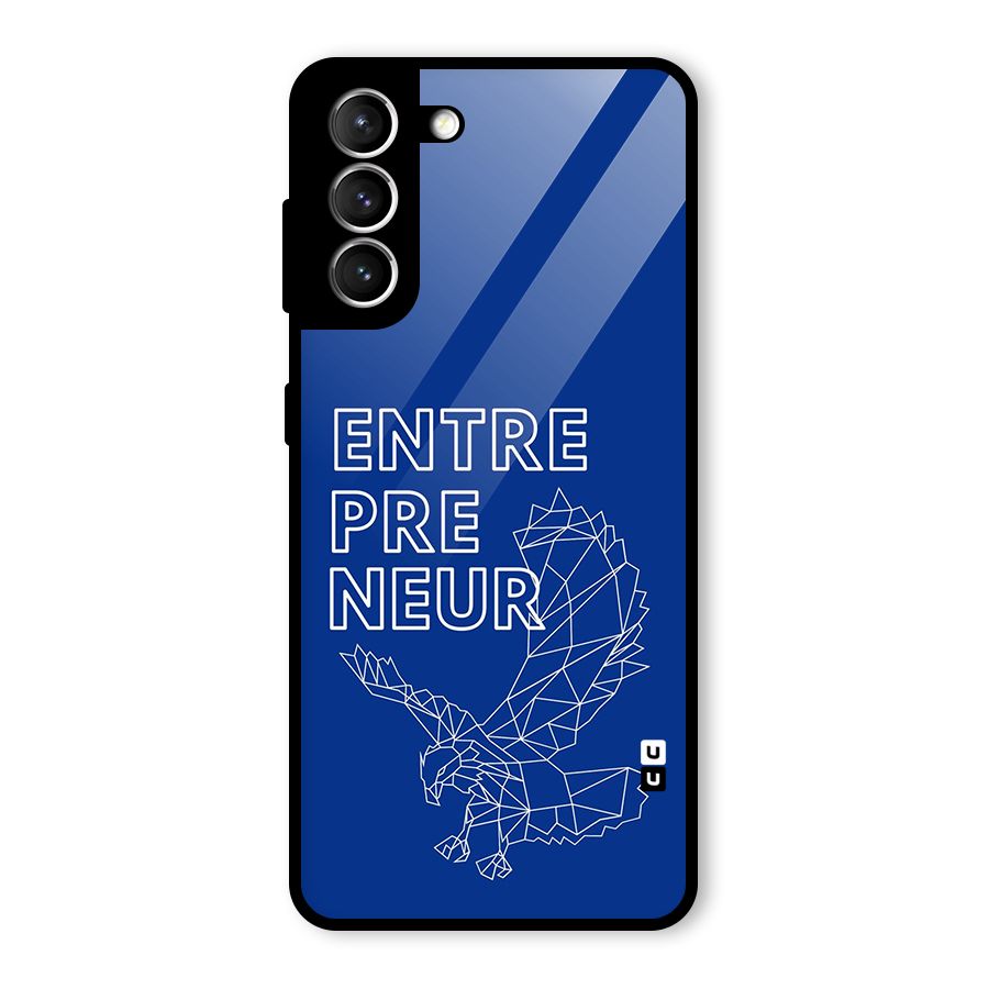 Blue Entrepreneur Glass Back Case for Galaxy S21 5G