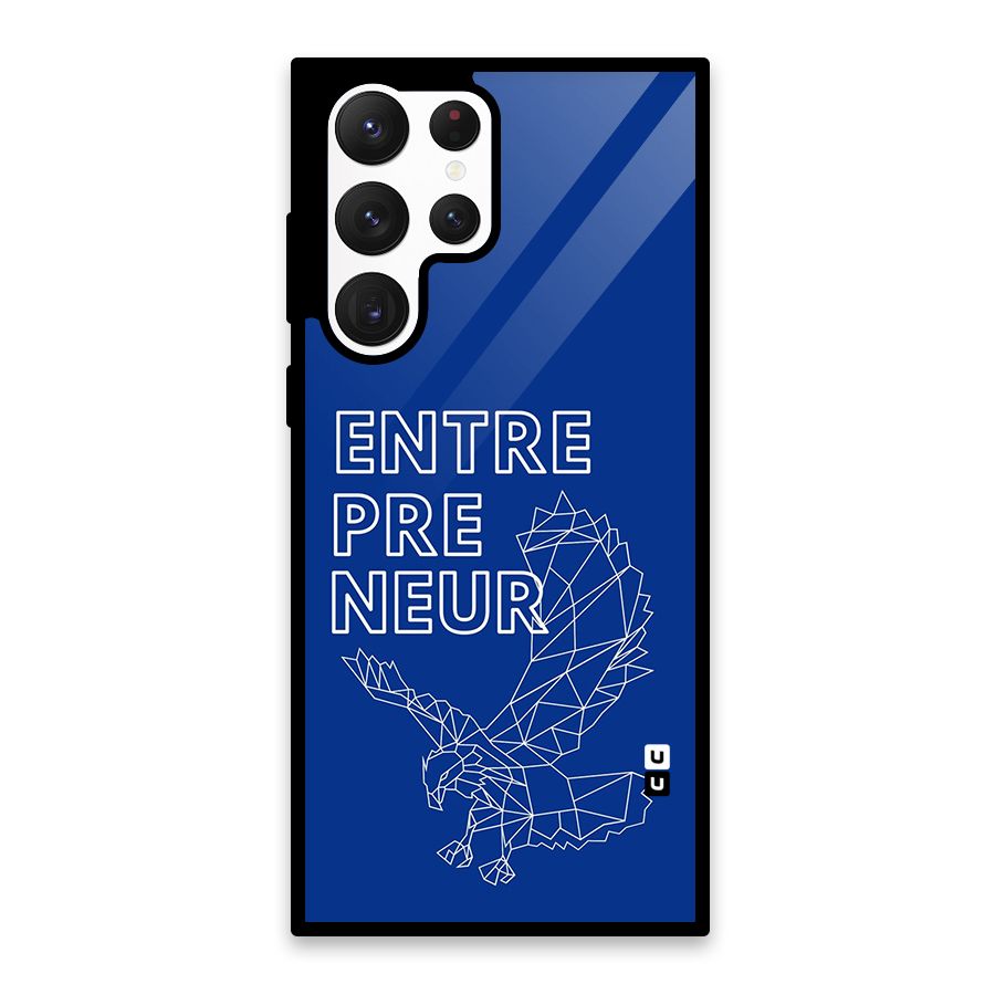 Blue Entrepreneur Glass Back Case for Galaxy S22 Ultra 5G
