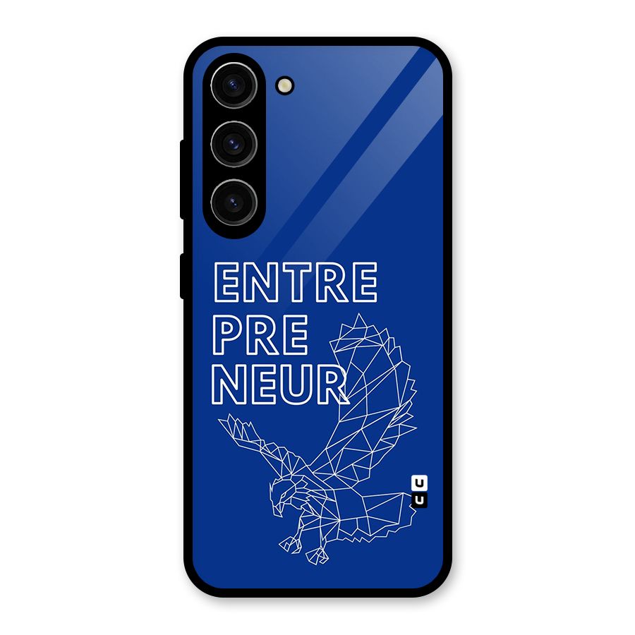 Blue Entrepreneur Glass Back Case for Galaxy S23
