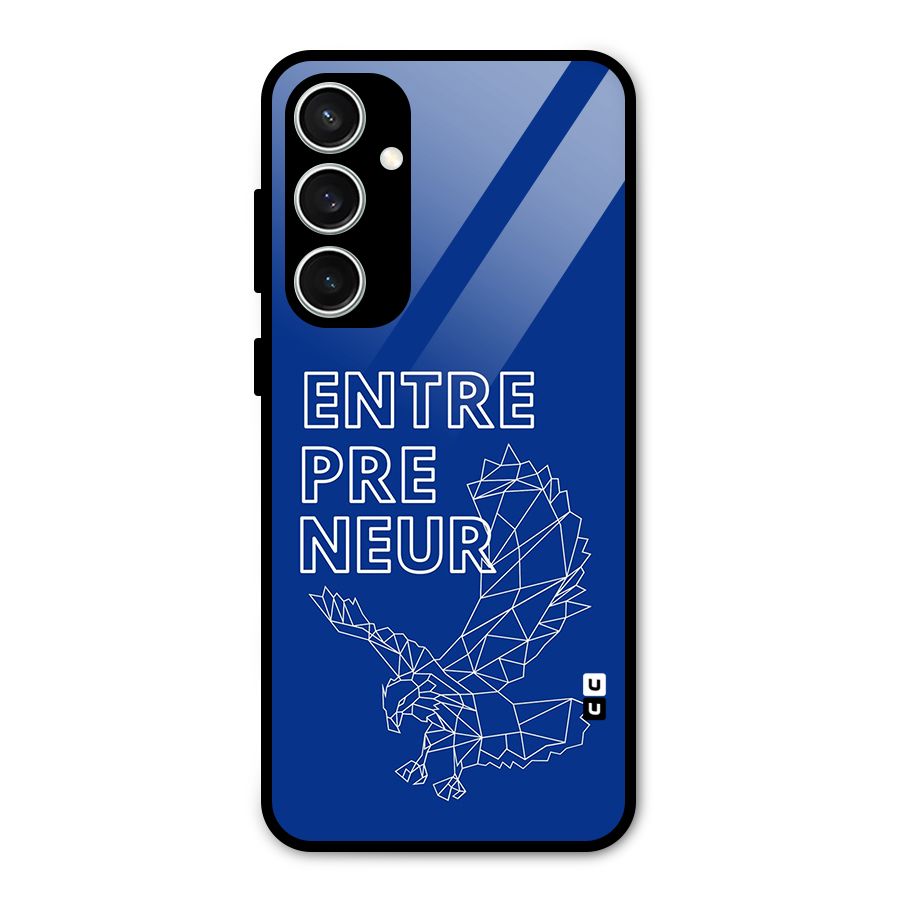 Blue Entrepreneur Glass Back Case for Galaxy S23 FE