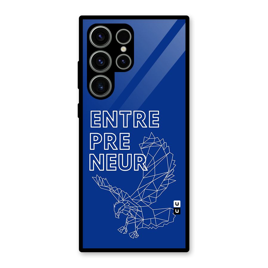 Blue Entrepreneur Glass Back Case for Galaxy S23 Ultra