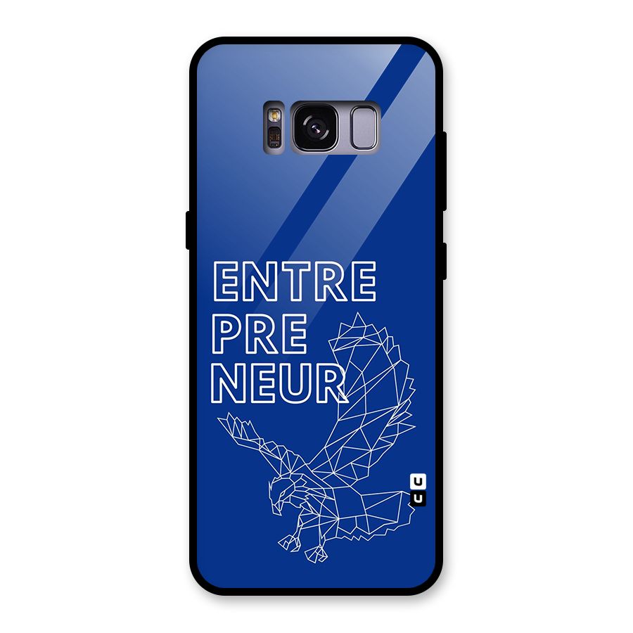 Blue Entrepreneur Glass Back Case for Galaxy S8
