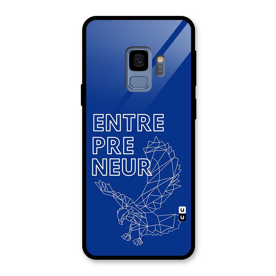 Blue Entrepreneur Glass Back Case for Galaxy S9