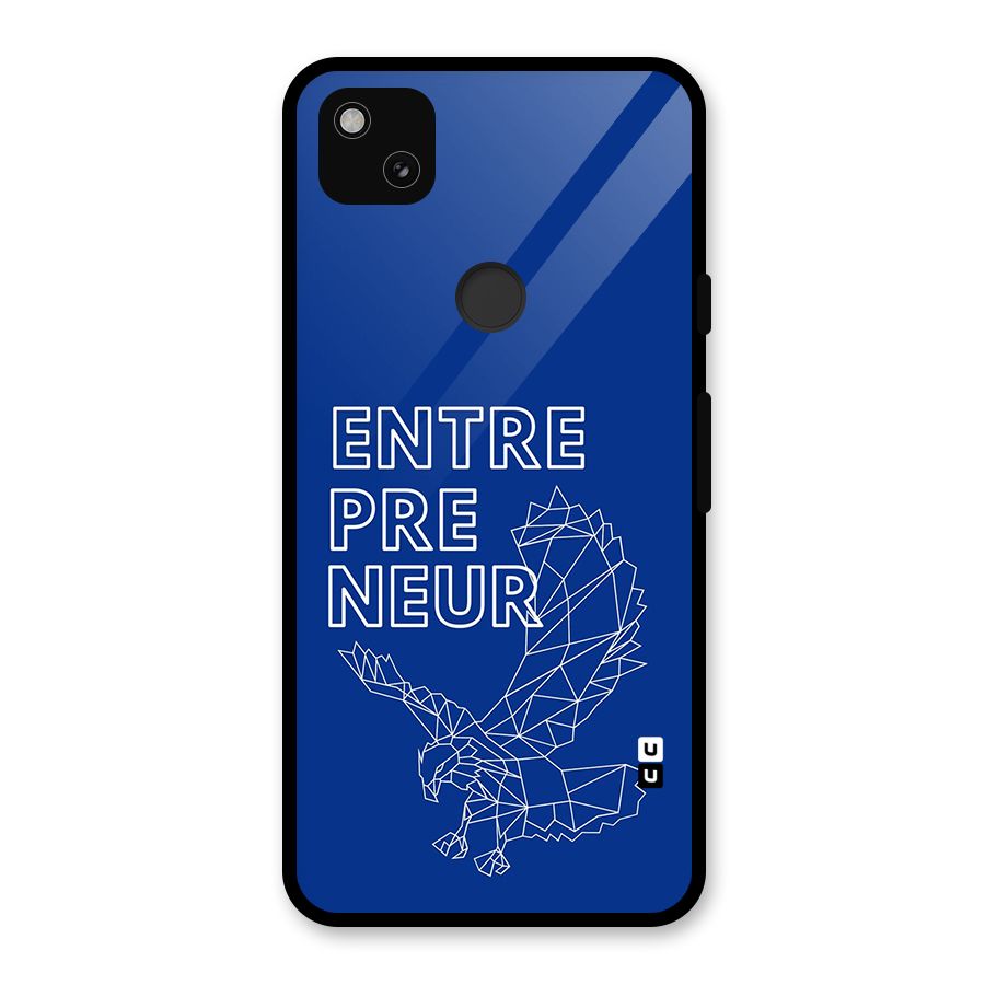 Blue Entrepreneur Glass Back Case for Google Pixel 4a