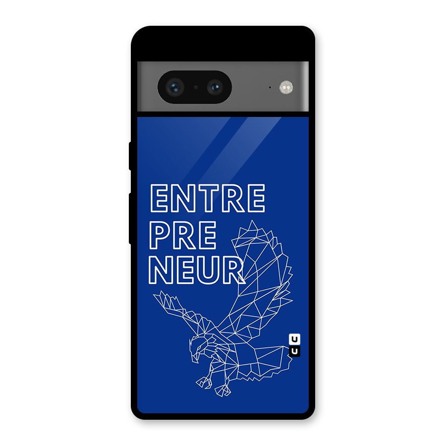 Blue Entrepreneur Glass Back Case for Google Pixel 7
