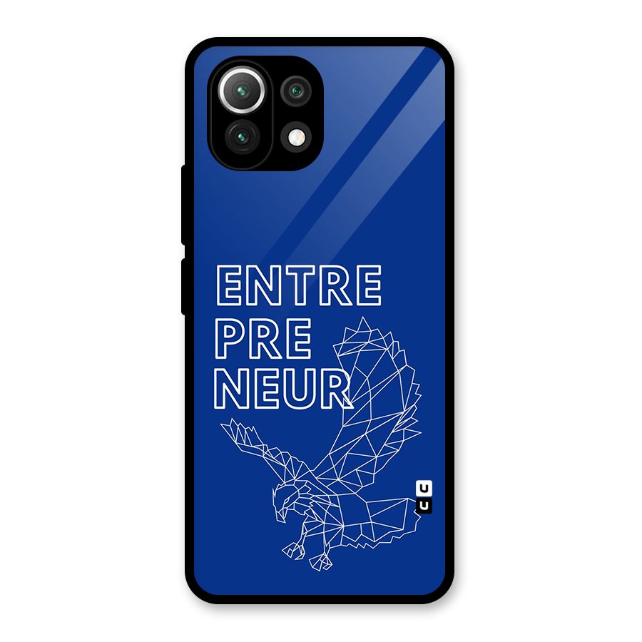 Blue Entrepreneur Glass Back Case for Mi 11 Lite