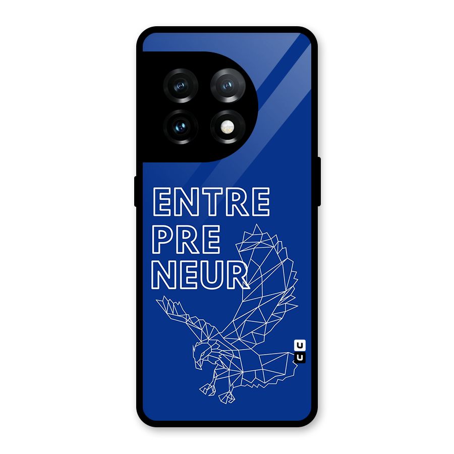 Blue Entrepreneur Glass Back Case for OnePlus 11