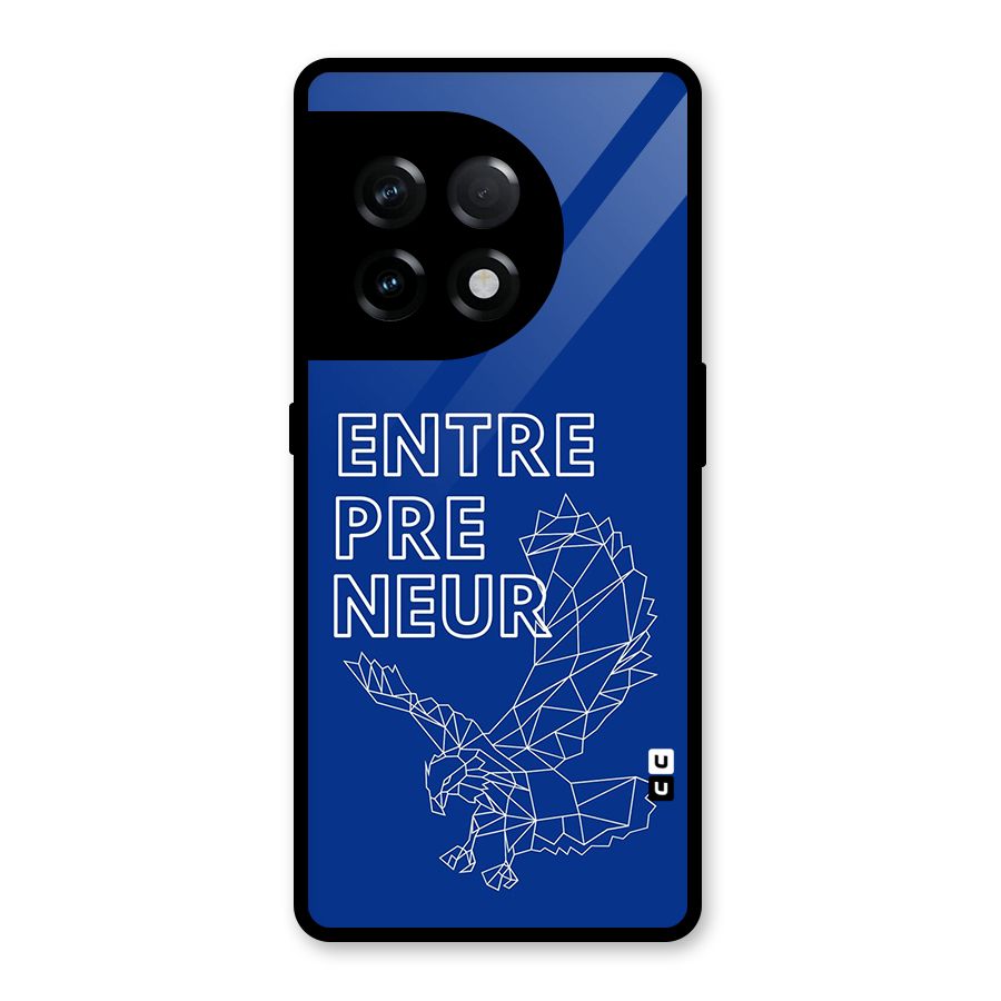 Blue Entrepreneur Glass Back Case for OnePlus 11R