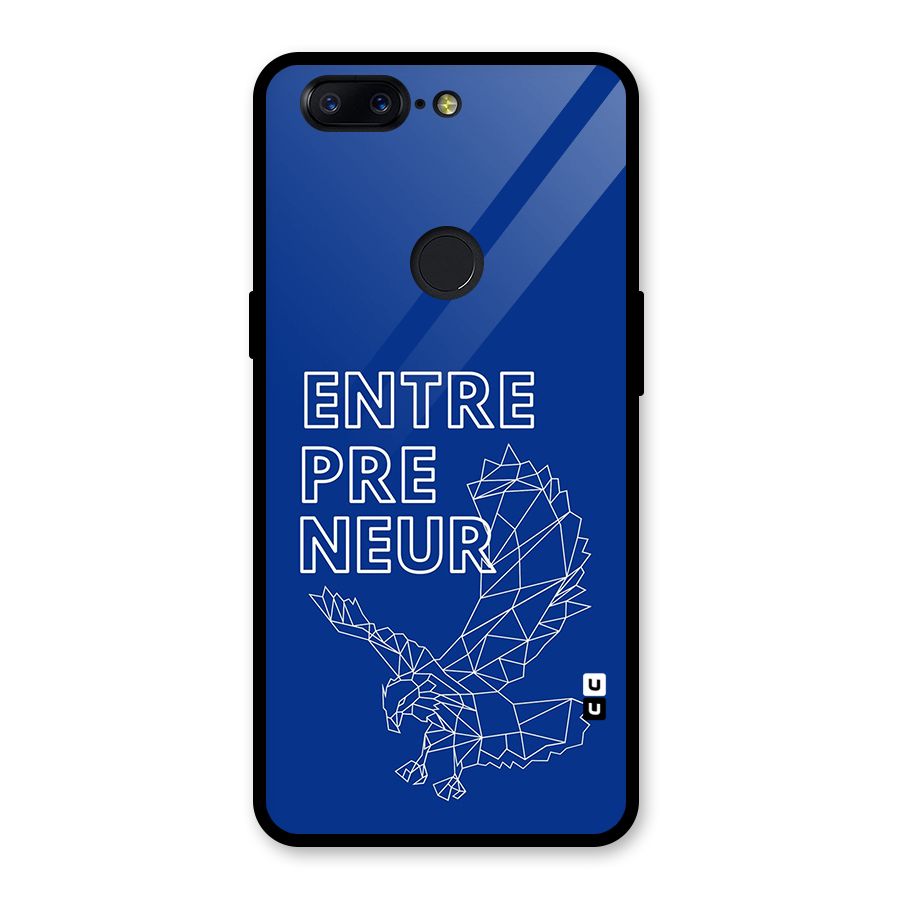 Blue Entrepreneur Glass Back Case for OnePlus 5T