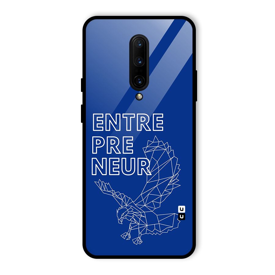 Blue Entrepreneur Glass Back Case for OnePlus 7 Pro