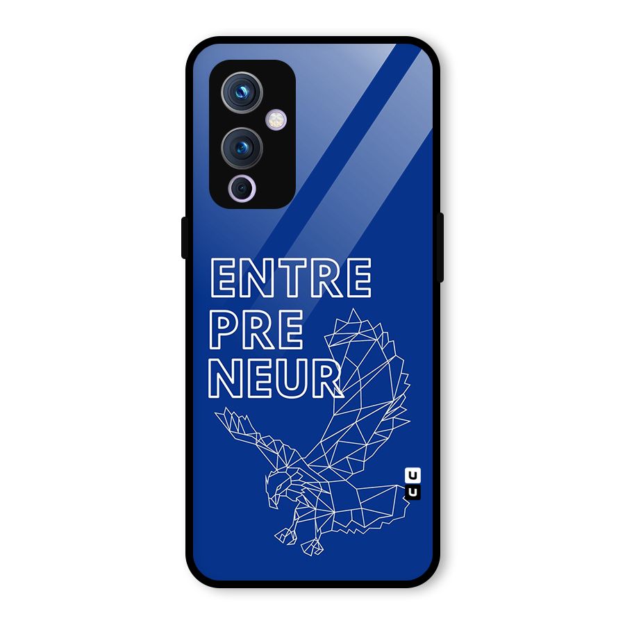 Blue Entrepreneur Glass Back Case for OnePlus 9