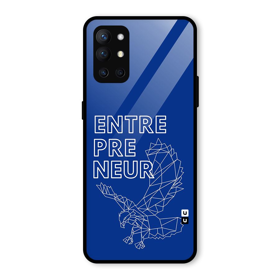 Blue Entrepreneur Glass Back Case for OnePlus 9R
