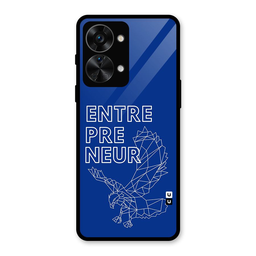 Blue Entrepreneur Glass Back Case for OnePlus Nord 2T
