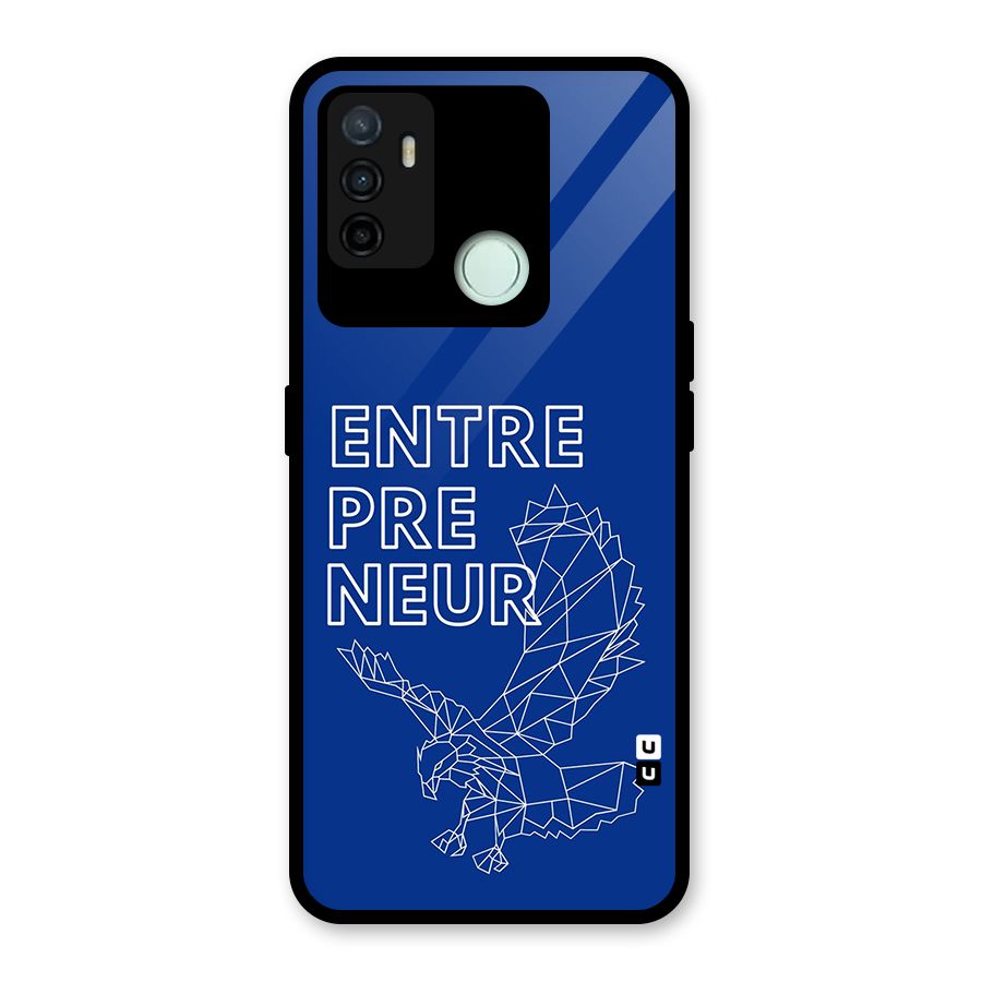 Blue Entrepreneur Glass Back Case for Oppo A53