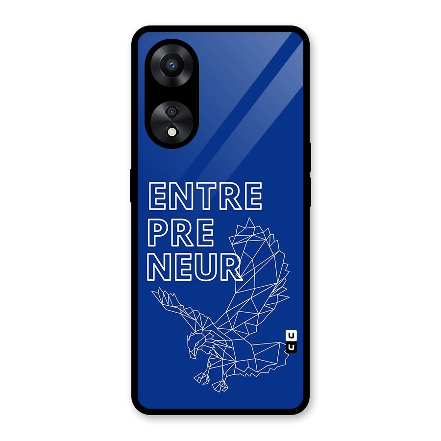 Blue Entrepreneur Glass Back Case for Oppo A78