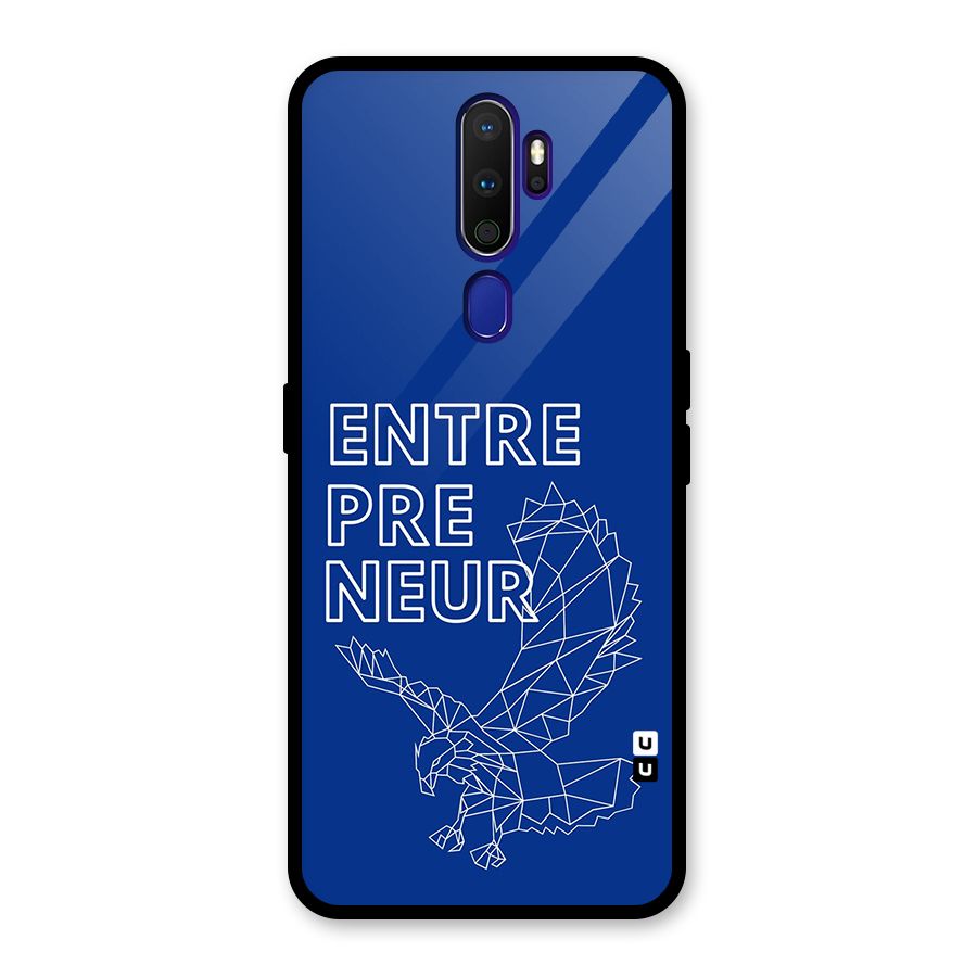Blue Entrepreneur Glass Back Case for Oppo A9 (2020)