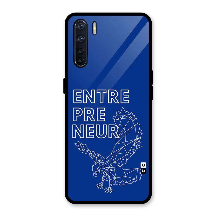 Blue Entrepreneur Glass Back Case for Oppo F15