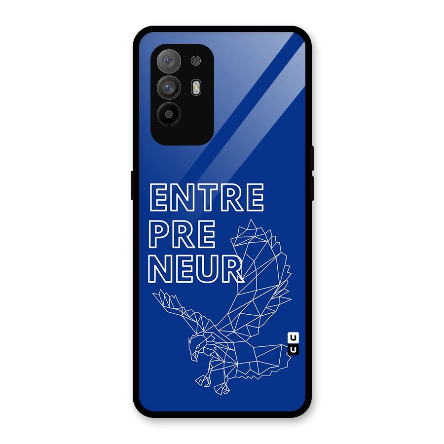Blue Entrepreneur Glass Back Case for Oppo F19 Pro Plus 5G