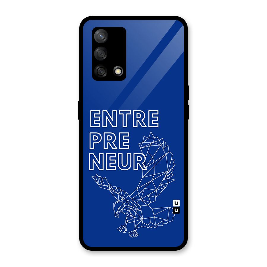Blue Entrepreneur Glass Back Case for Oppo F19s