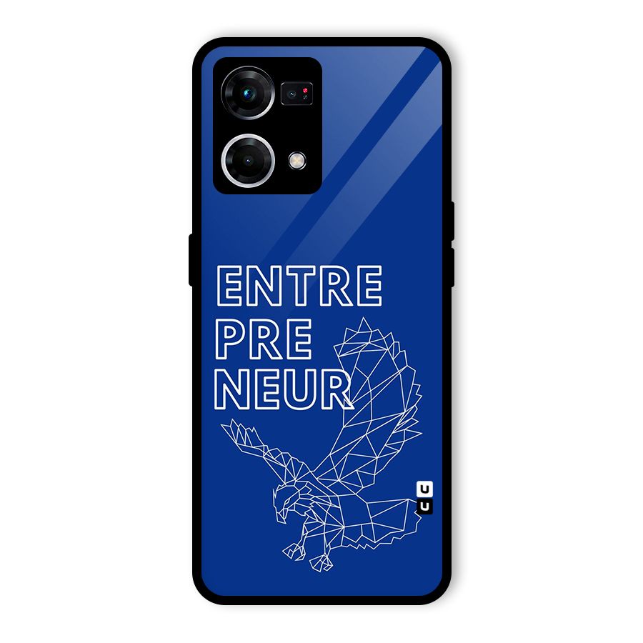 Blue Entrepreneur Glass Back Case for Oppo F21 Pro 4G