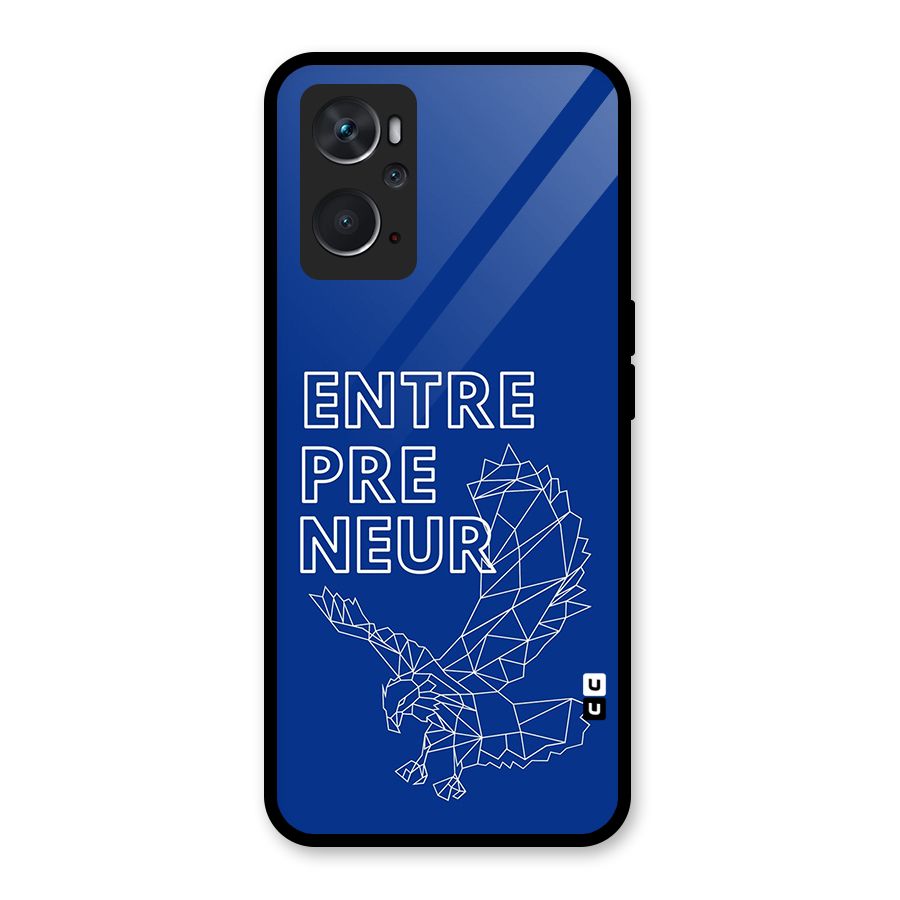 Blue Entrepreneur Glass Back Case for Oppo K10 4G