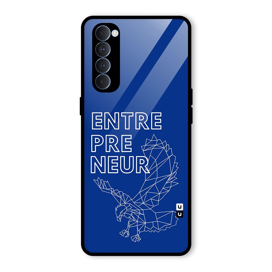 Blue Entrepreneur Glass Back Case for Oppo Reno4 Pro
