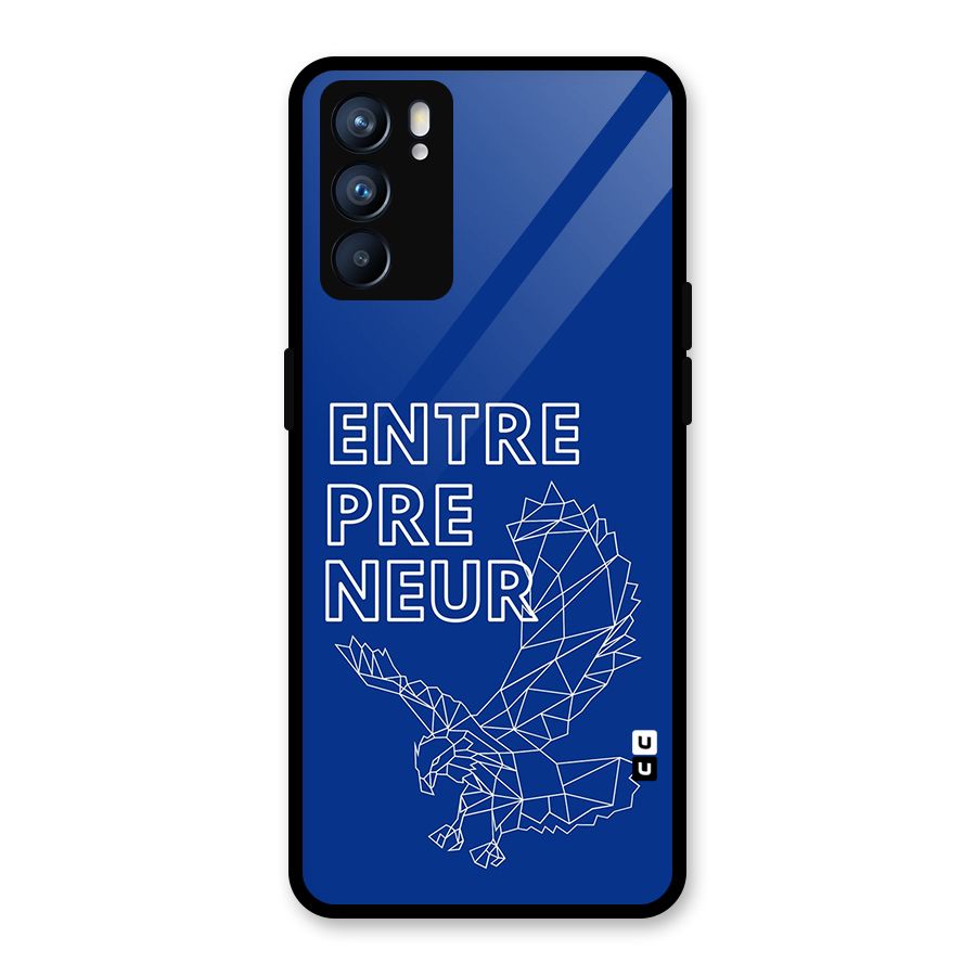 Blue Entrepreneur Glass Back Case for Oppo Reno6 5G