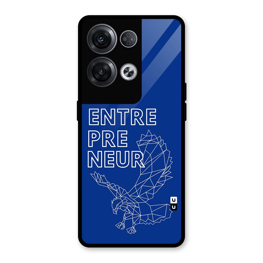 Blue Entrepreneur Glass Back Case for Oppo Reno8 Pro 5G