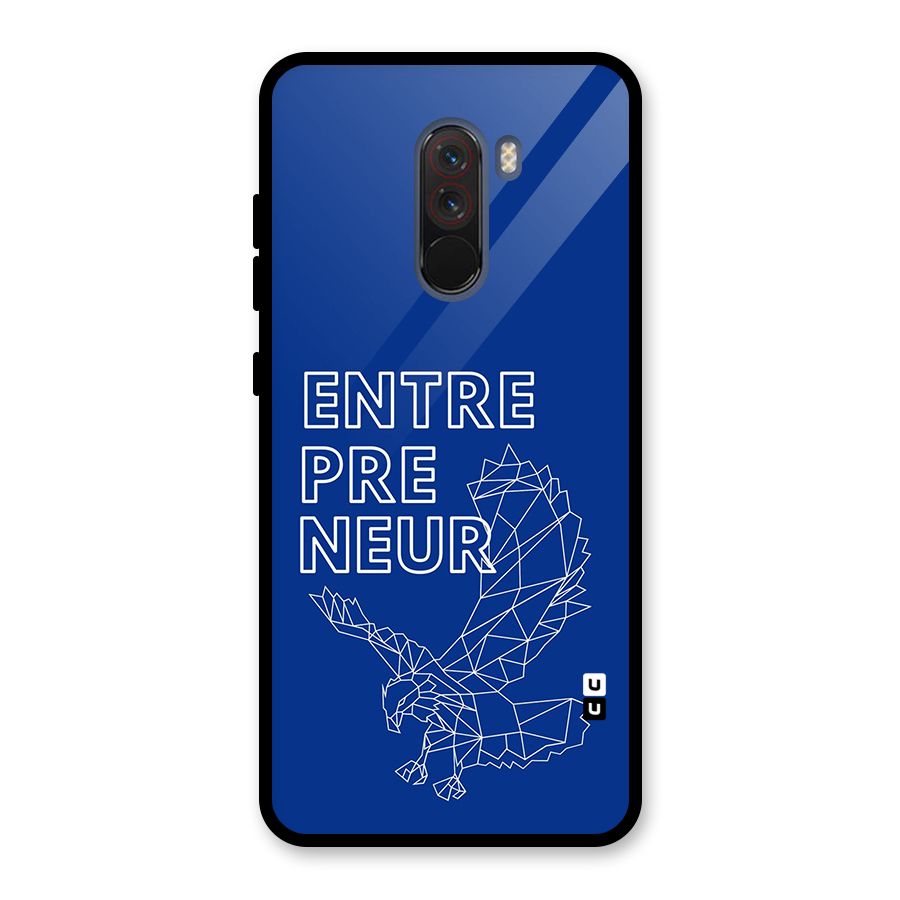 Blue Entrepreneur Glass Back Case for Poco F1
