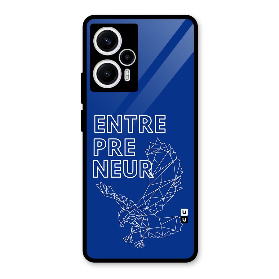 Blue Entrepreneur Glass Back Case for Poco F5