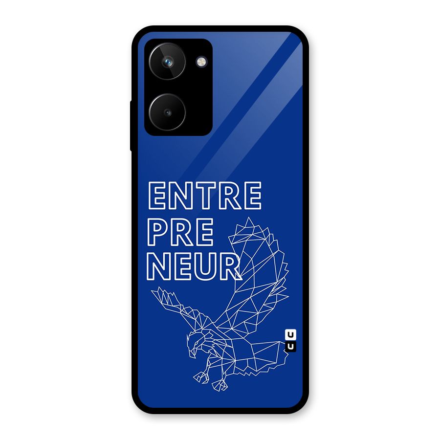 Blue Entrepreneur Glass Back Case for Realme 10