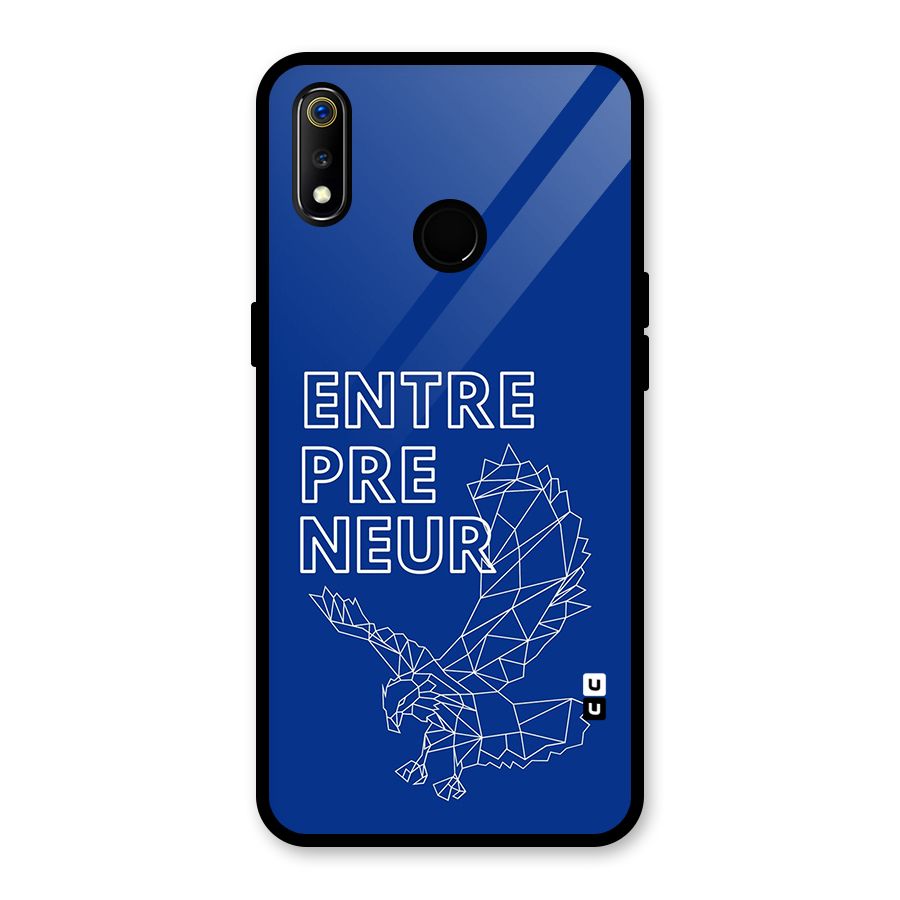 Blue Entrepreneur Glass Back Case for Realme 3i