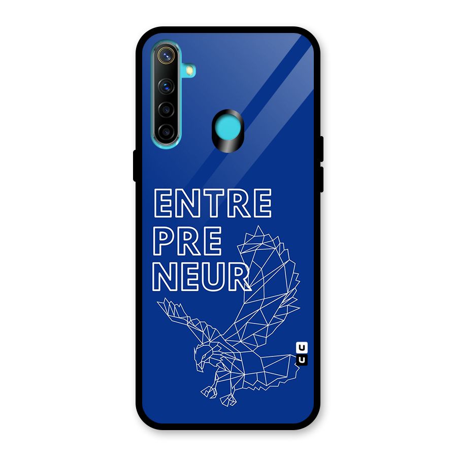 Blue Entrepreneur Glass Back Case for Realme 5i