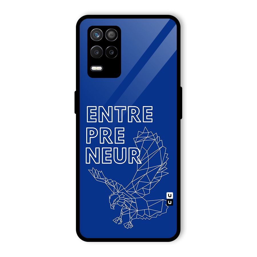 Blue Entrepreneur Glass Back Case for Realme 8 5G