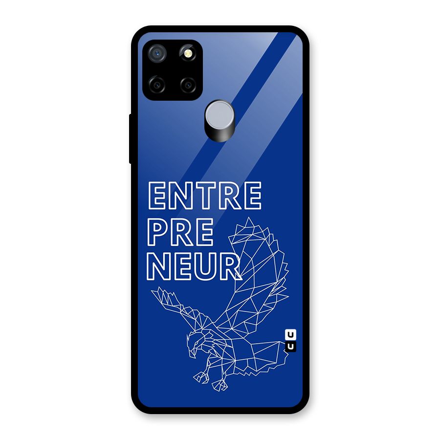 Blue Entrepreneur Glass Back Case for Realme Narzo 20