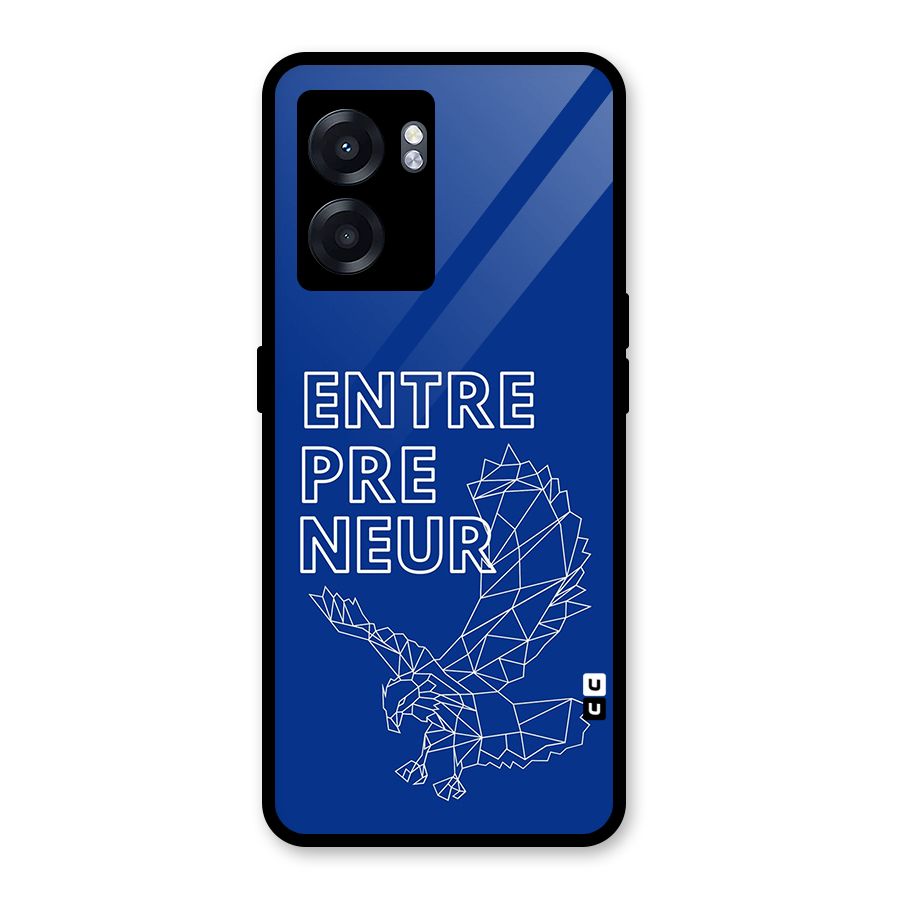 Blue Entrepreneur Glass Back Case for Realme Narzo 50 5G