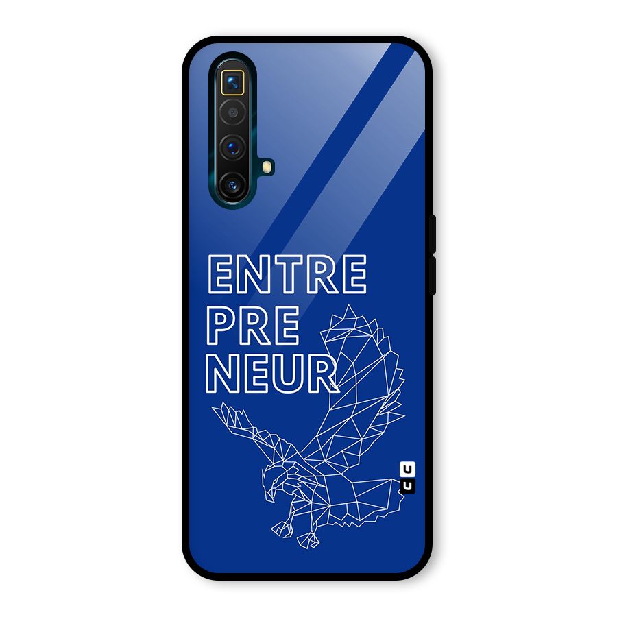 Blue Entrepreneur Glass Back Case for Realme X3