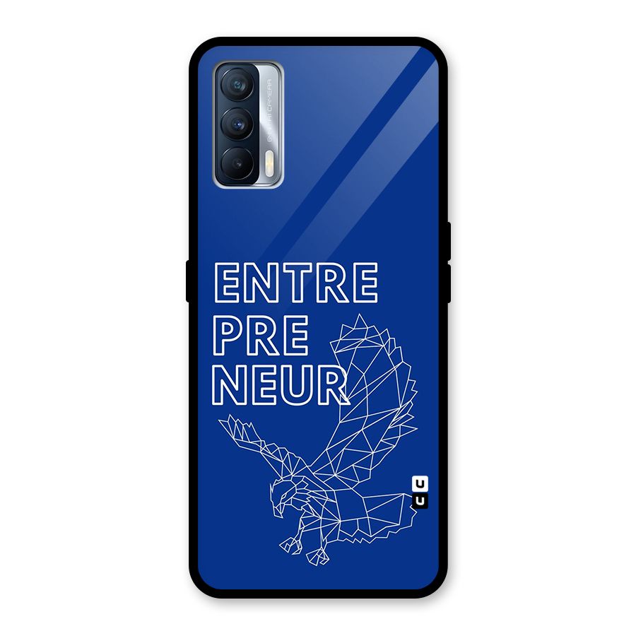 Blue Entrepreneur Glass Back Case for Realme X7