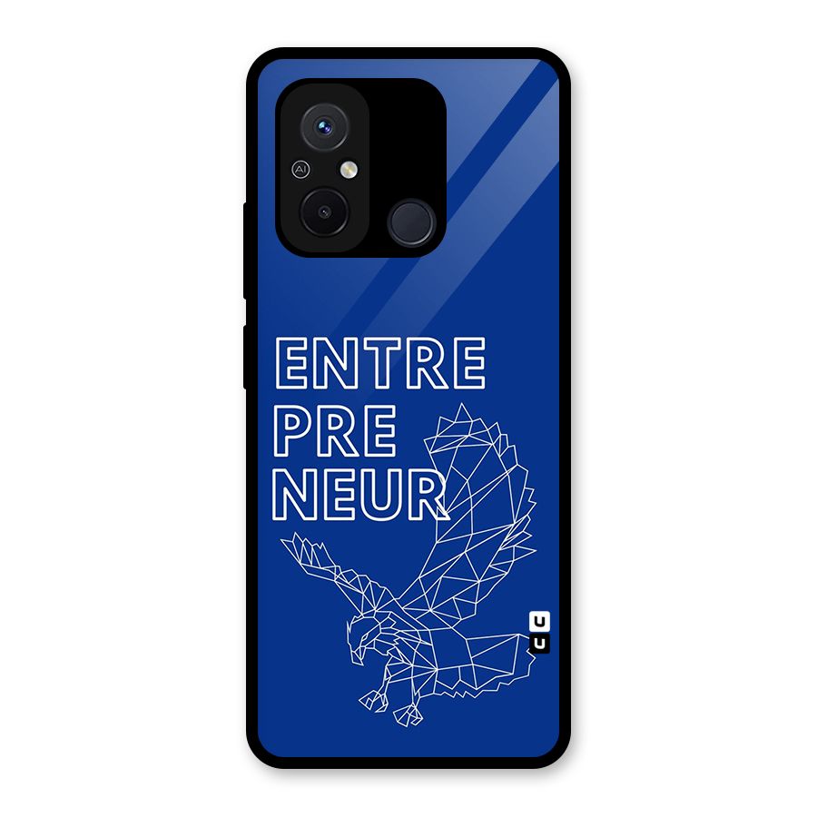 Blue Entrepreneur Glass Back Case for Redmi 12C