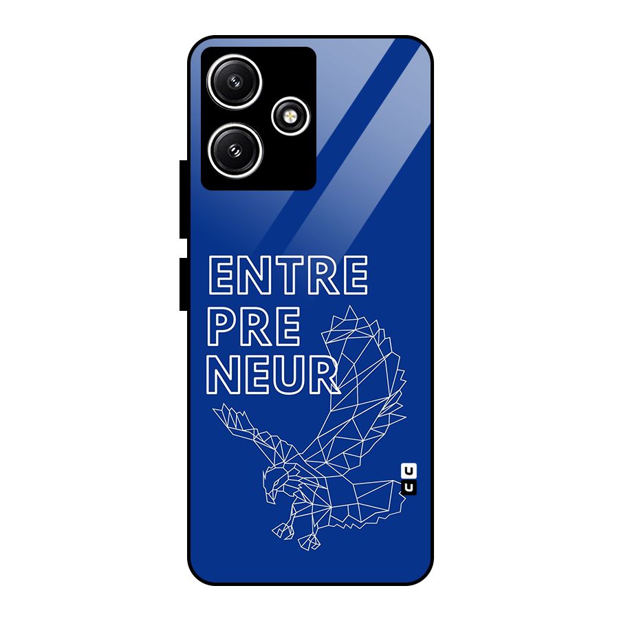 Blue Entrepreneur Glass Back Case for Redmi 12 5G